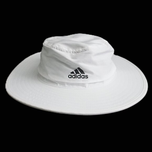 Adidas Golf White Wide Brim Sun Hat Men’s Small / Medium - Picture 1 of 9
